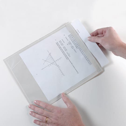 Ashley Productions 9.5" x 12" Clear Document Pockets, 3 Packs